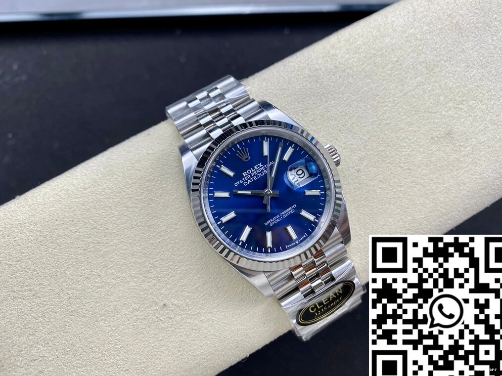 Datejust Clean Dial Blue M126234-0017 Rolex 36MM Factory 0405